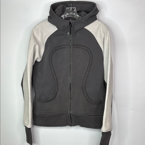 Lululemon Scuba Hoodie Grey Sweatshirt Size 12 - Picture 1 of 9
